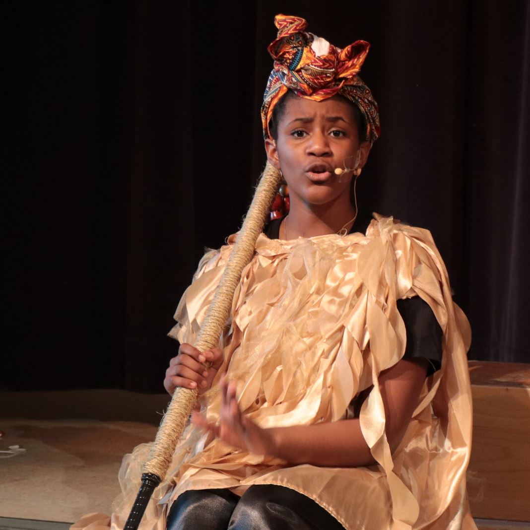  A student performs in Lion King